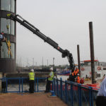 Glass-Replacement-using-barge-with-a-5-tonne-crane